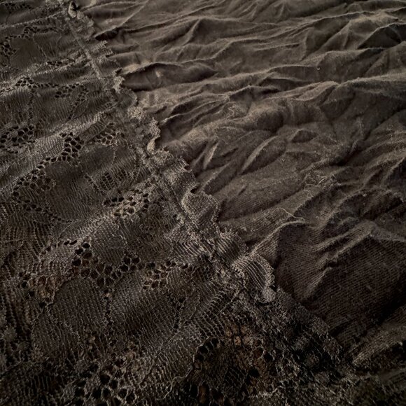 Maurices Plus Size 3X BLACK Stretchy Crinkle Lace Cami - Picture 6 of 11